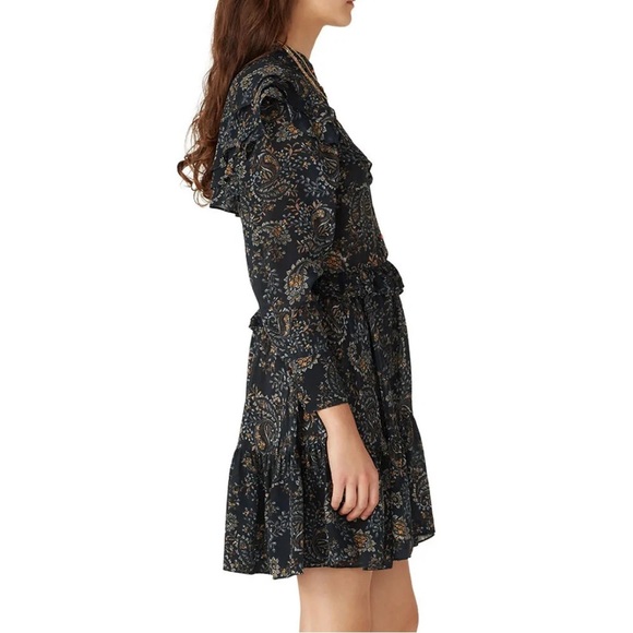 Nicholas Paisley Elsie Dress Black Boho Print - Picture 3 of 14